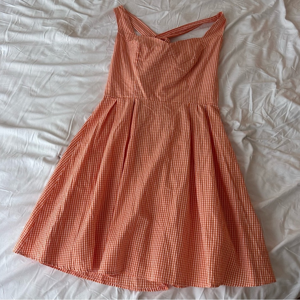 Orange Gingham Dress